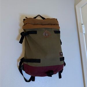 Vans Olive and Burgundy Backpack